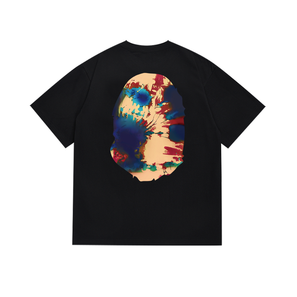 Bathing Shark and ape head print T-Shirt NextBlock