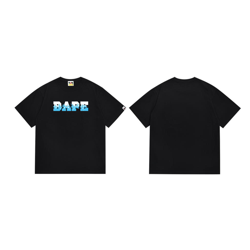 Bathing Shark and ape head print T-Shirt NextBlock