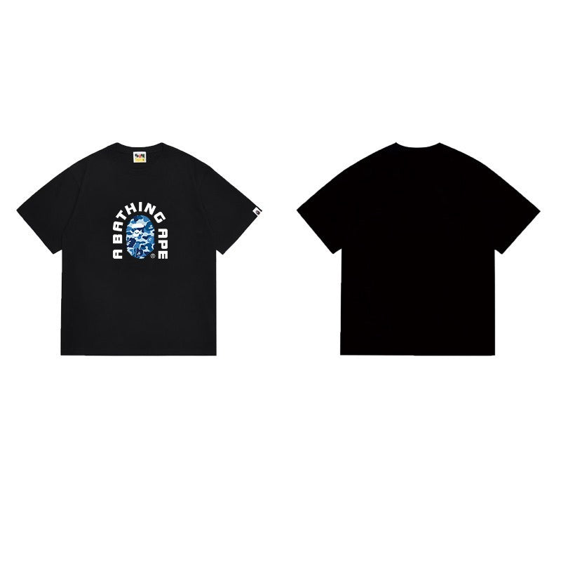 Bathing Shark and ape head print T Shirts NextBlock