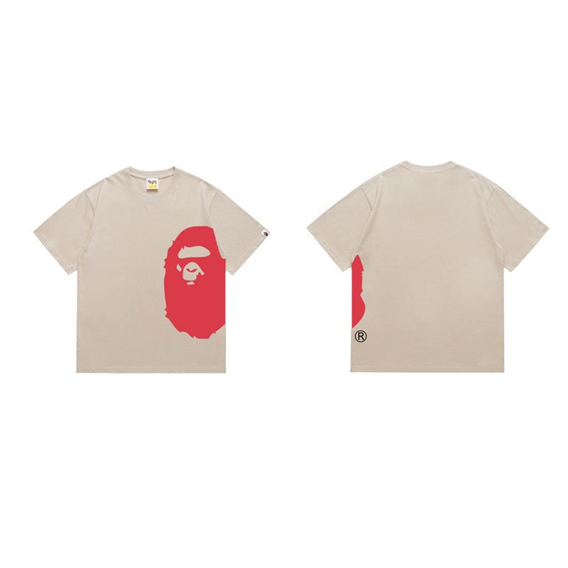 Bathing Shark and ape head print T Shirts NextBlock