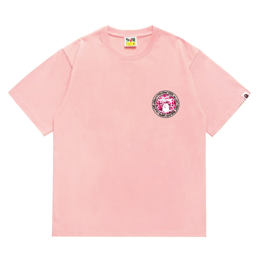 Bathing Shark and ape head print T-Shirt NextBlock