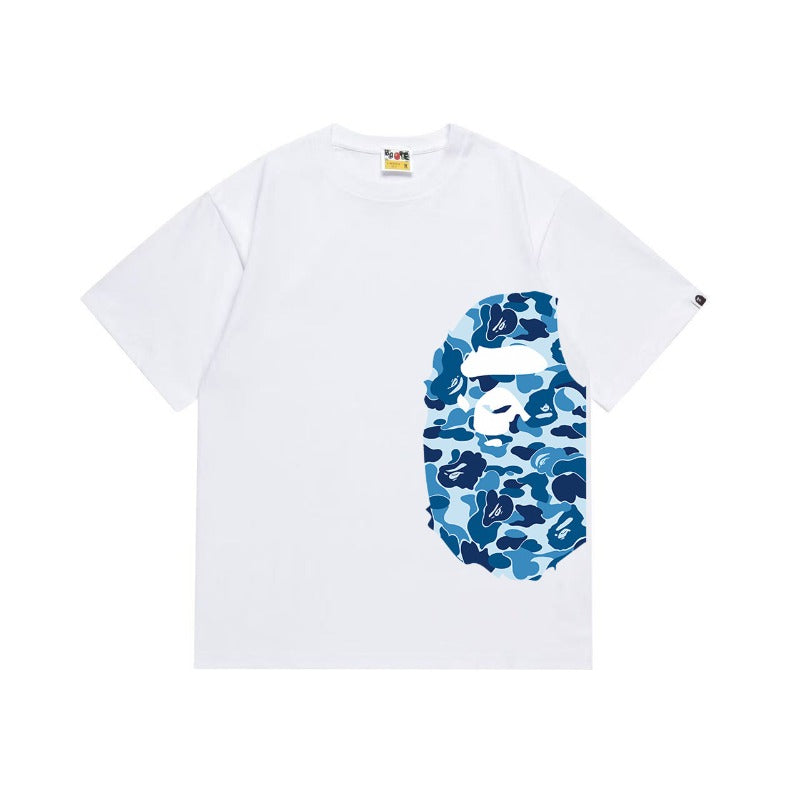 Bathing Shark and ape head print T Shirts NextBlock