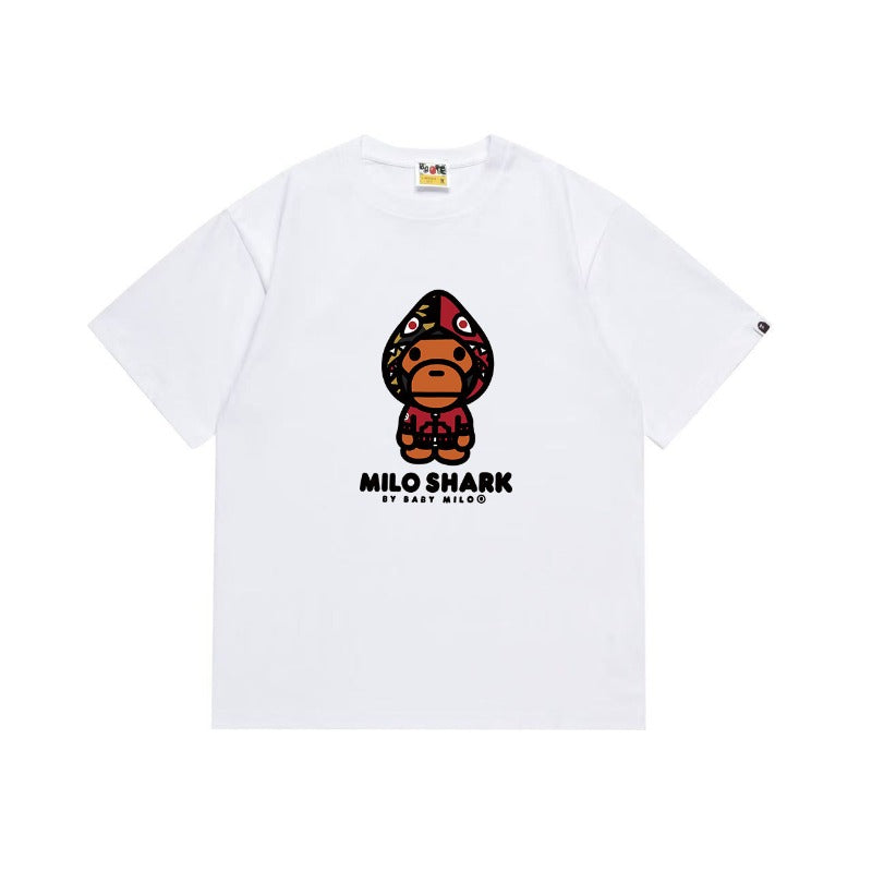 Bathing Shark and ape head print T Shirts NextBlock