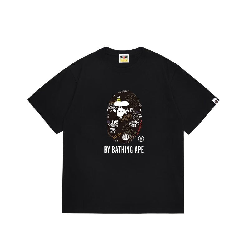Bathing Shark and ape head print T Shirts NextBlock