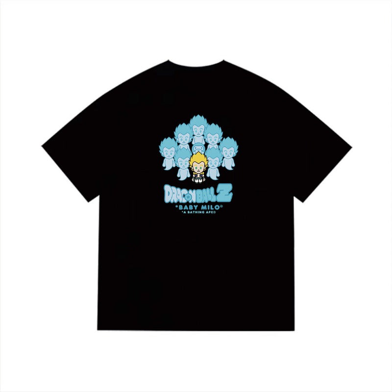 Bathing Shark and ape head print T Shirts NextBlock