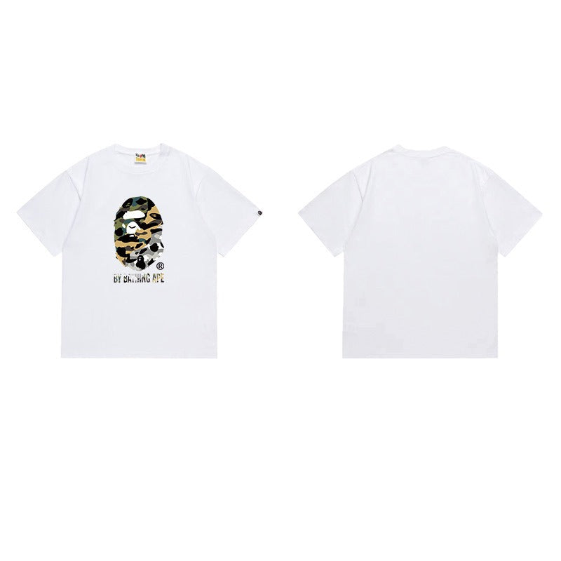 Bathing Shark and ape head print T Shirts NextBlock