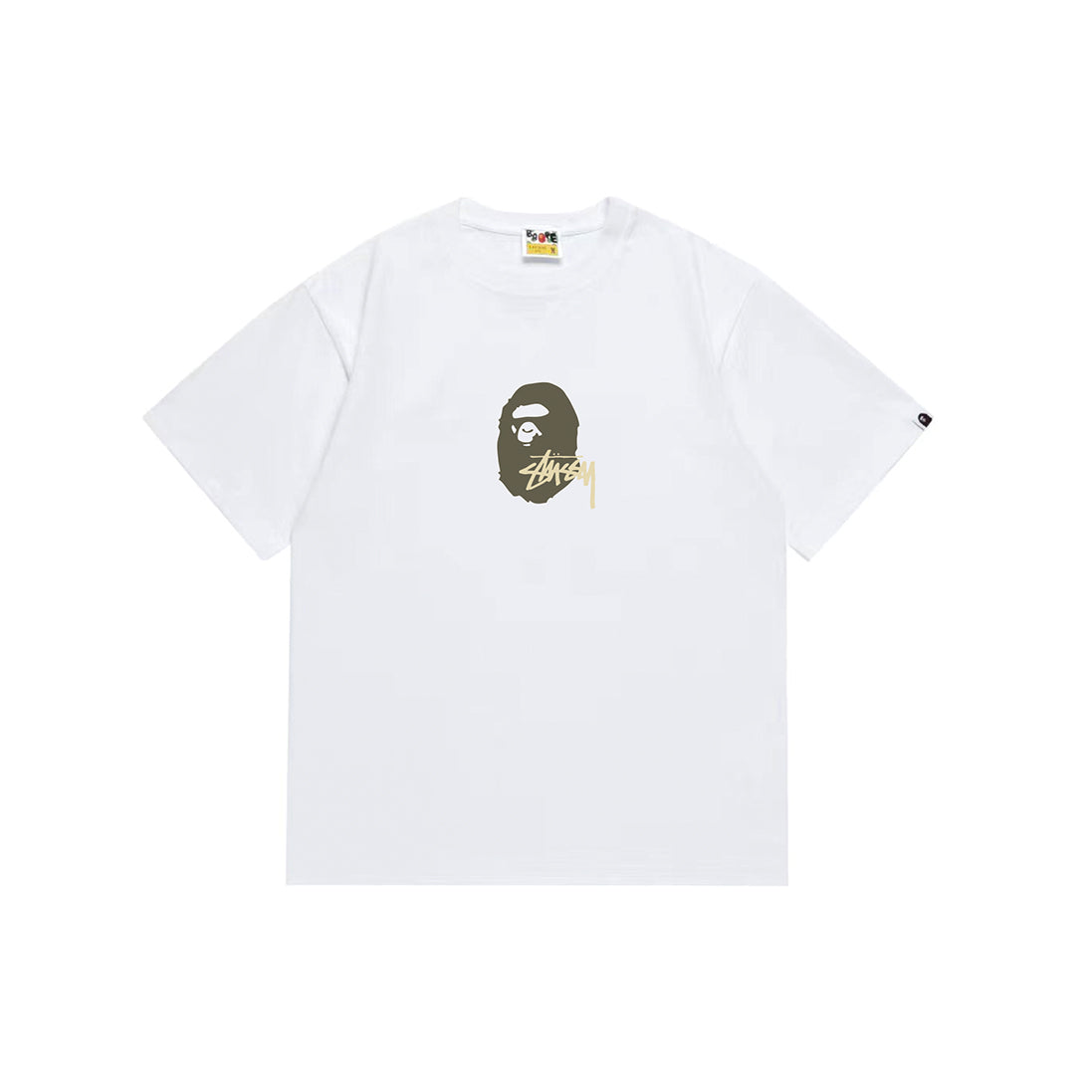 Bathing Shark and ape head print T-Shirt NextBlock