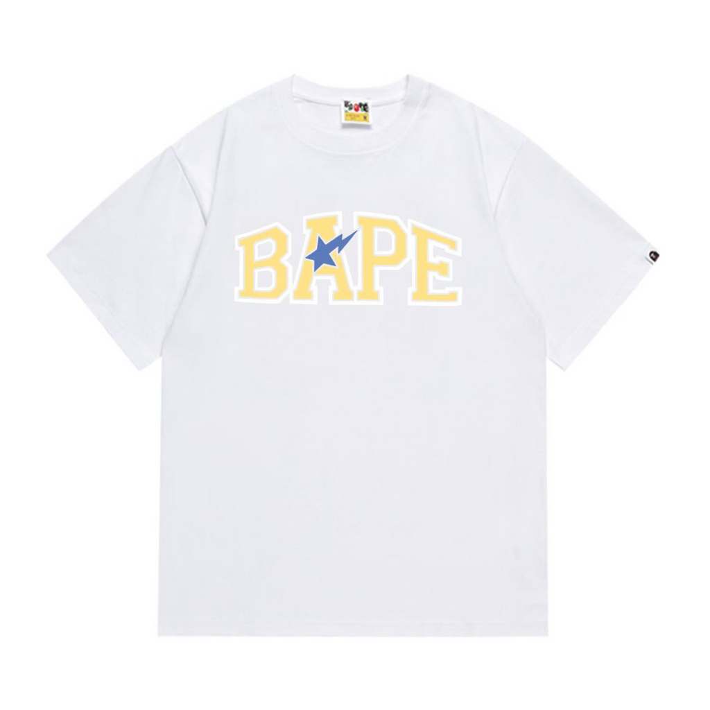 Bathing Shark and ape head print T-Shirt NextBlock