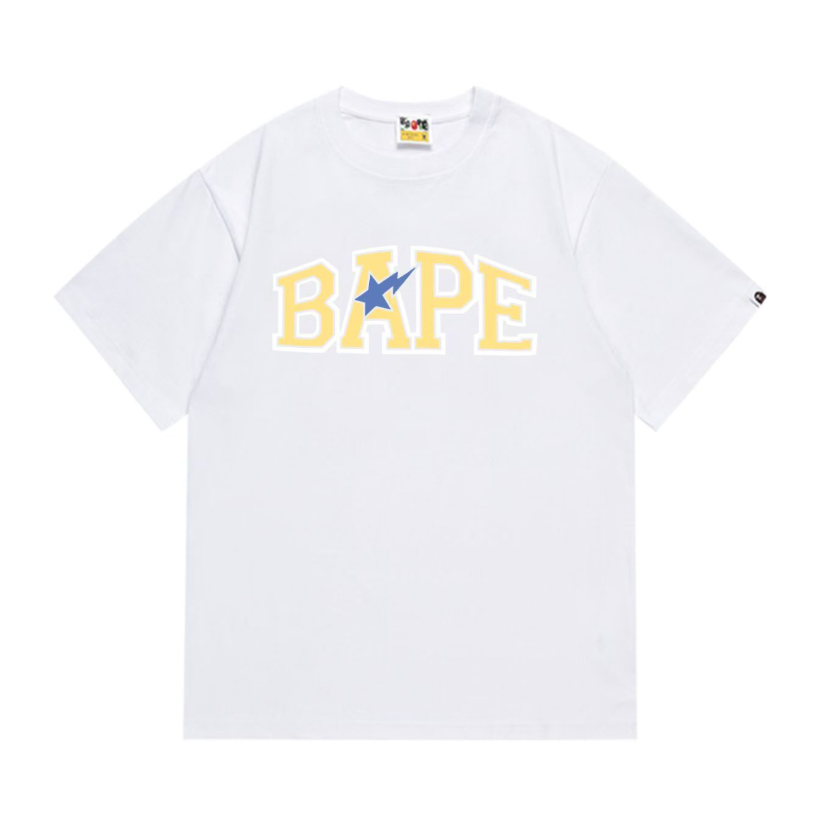 Bathing Shark and ape head print T-Shirt NextBlock