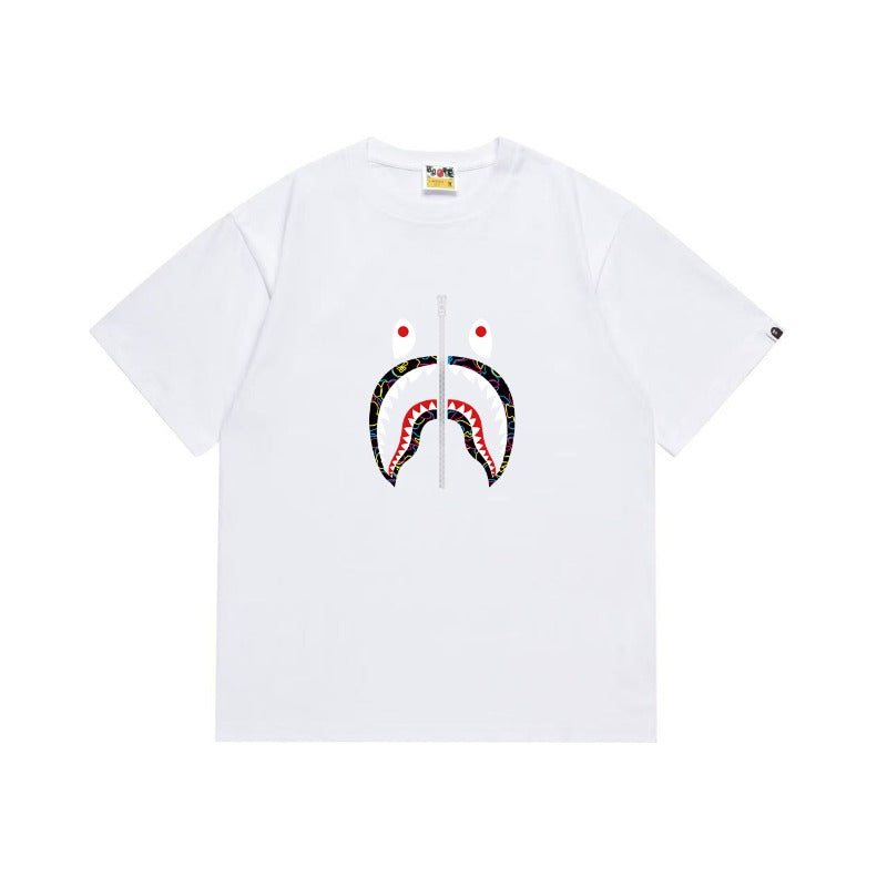 Bathing Shark and ape head print T Shirts NextBlock