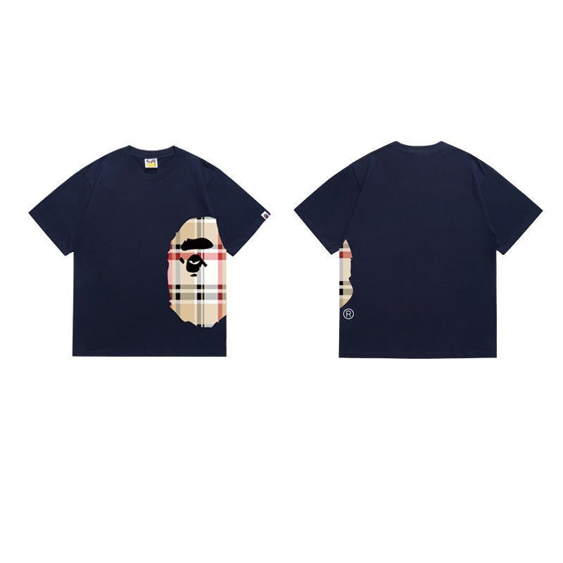 Bathing Shark and ape head print T Shirts NextBlock