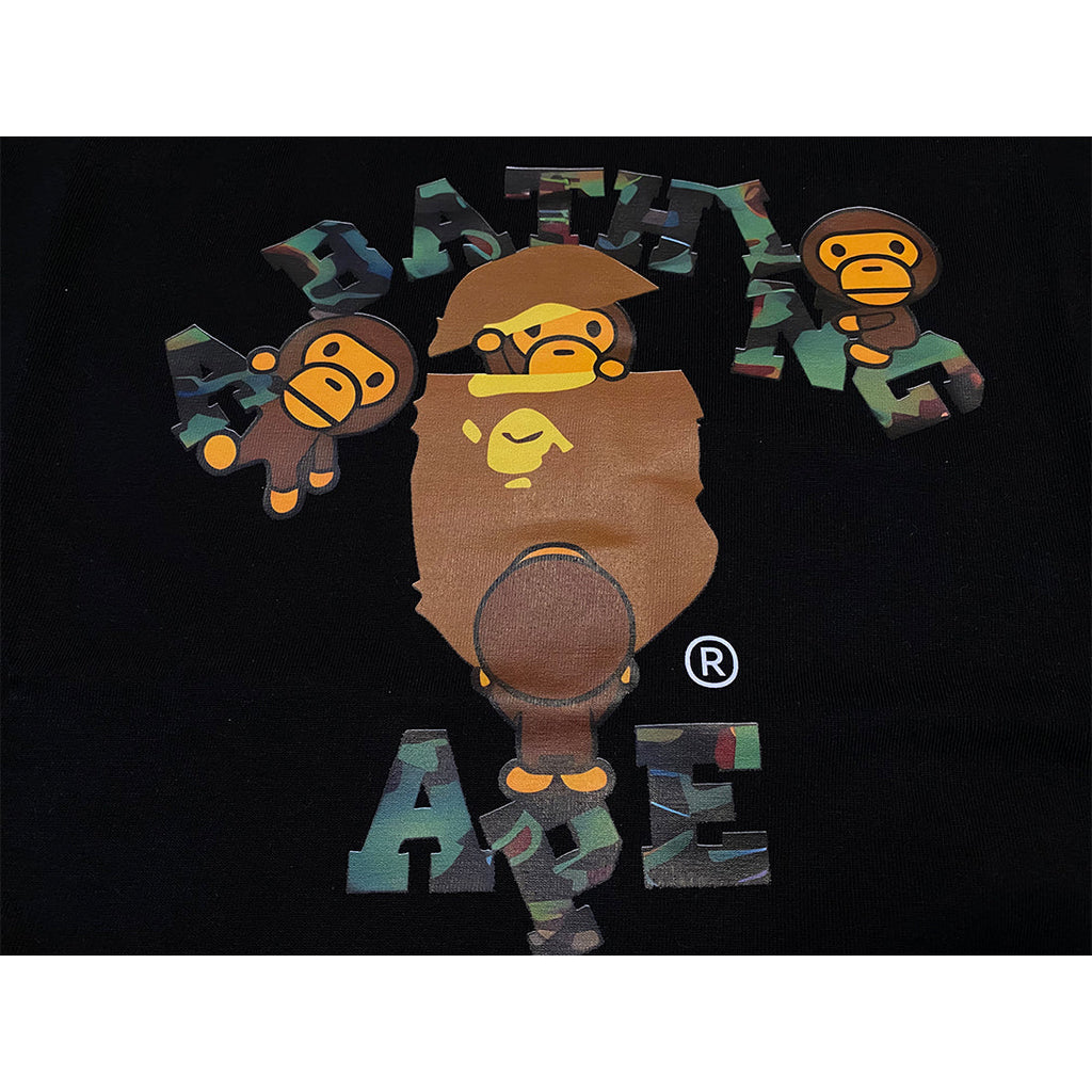Bathing Shark and ape head print T Shirts NextBlock