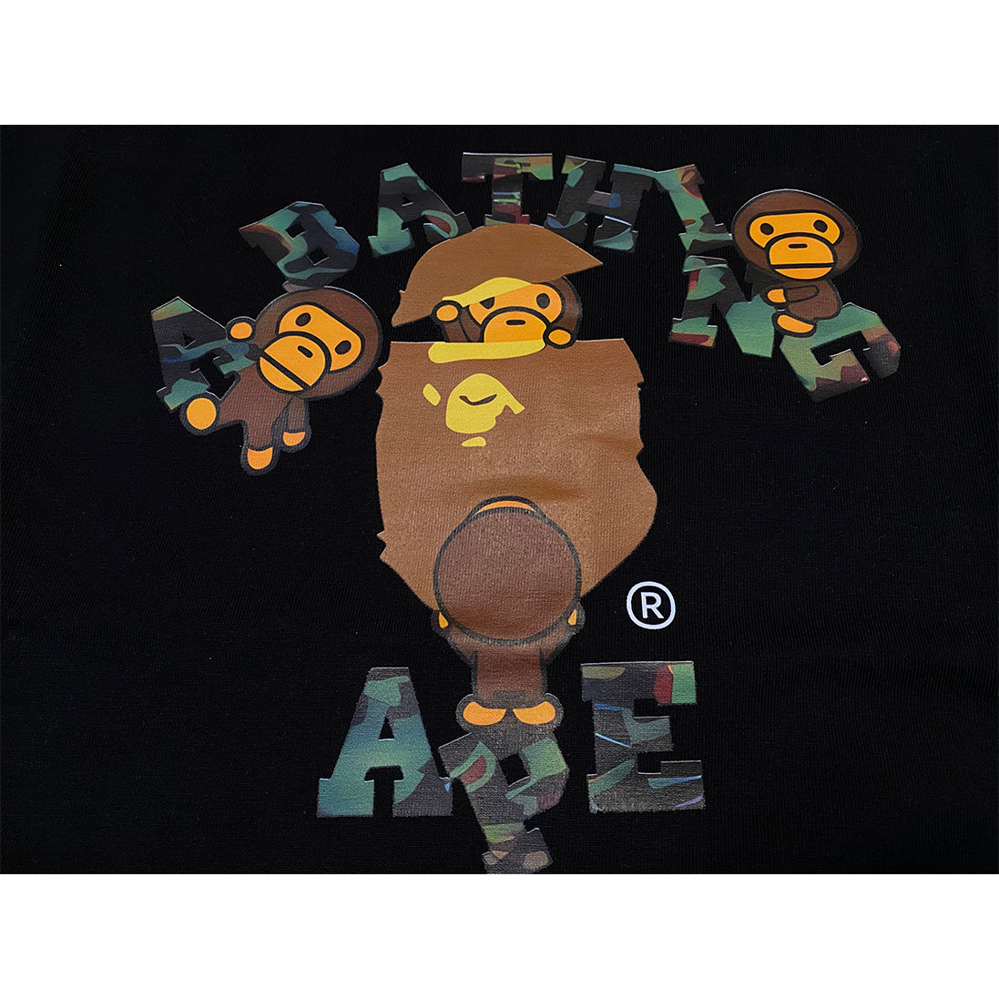 Bathing Shark and ape head print T Shirts NextBlock