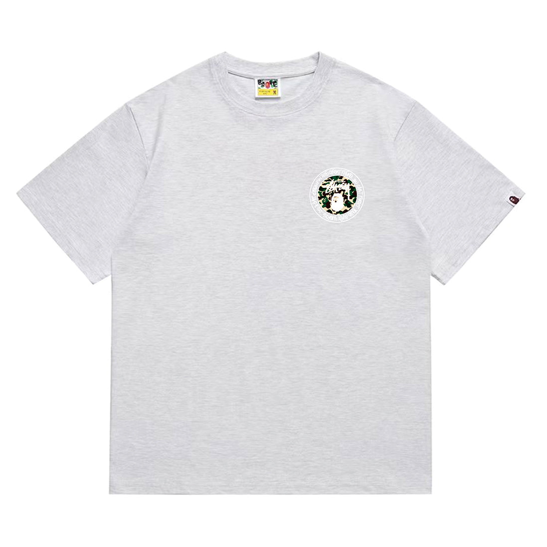 Bathing Shark and ape head print T-Shirt NextBlock