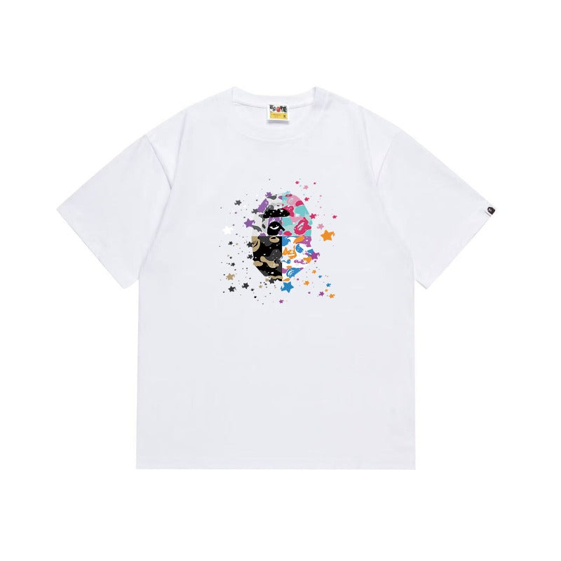 Bathing Shark and ape head print T Shirts NextBlock