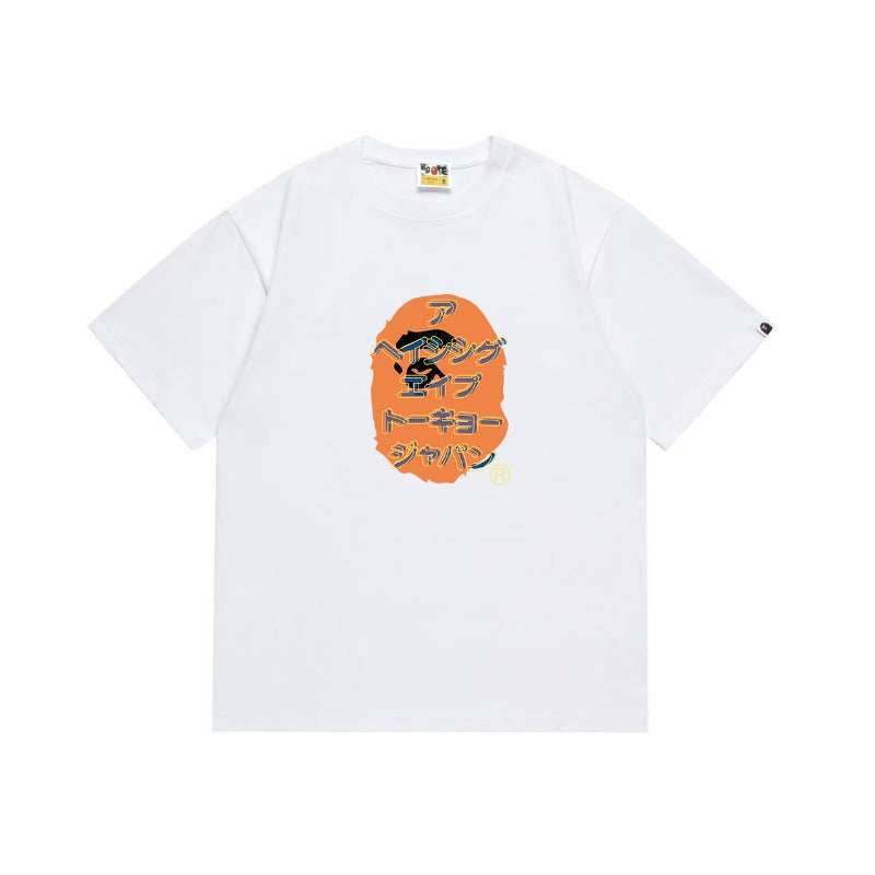 Bathing Shark and ape head print T Shirts NextBlock