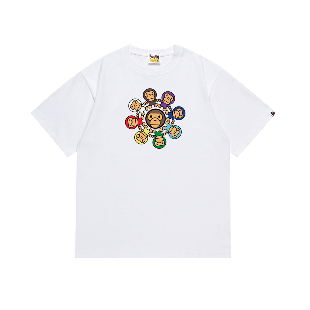 Bathing Shark and ape head print T Shirts NextBlock