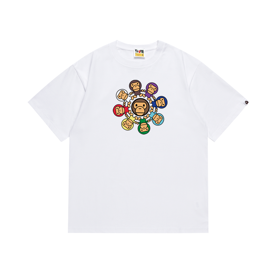 Bathing Shark and ape head print T Shirts NextBlock
