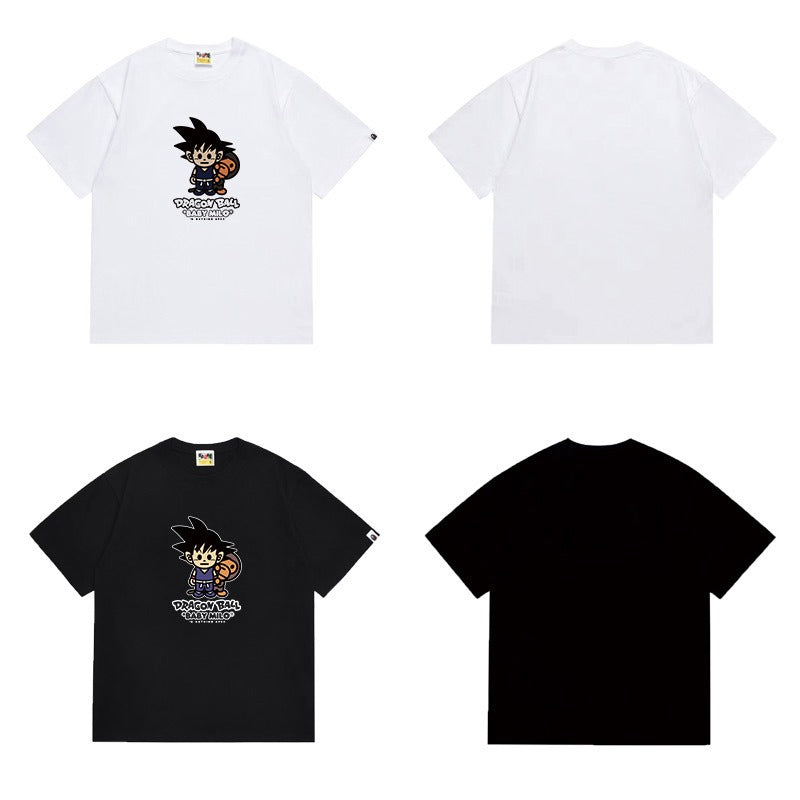 Bathing Shark and ape head print T Shirts NextBlock
