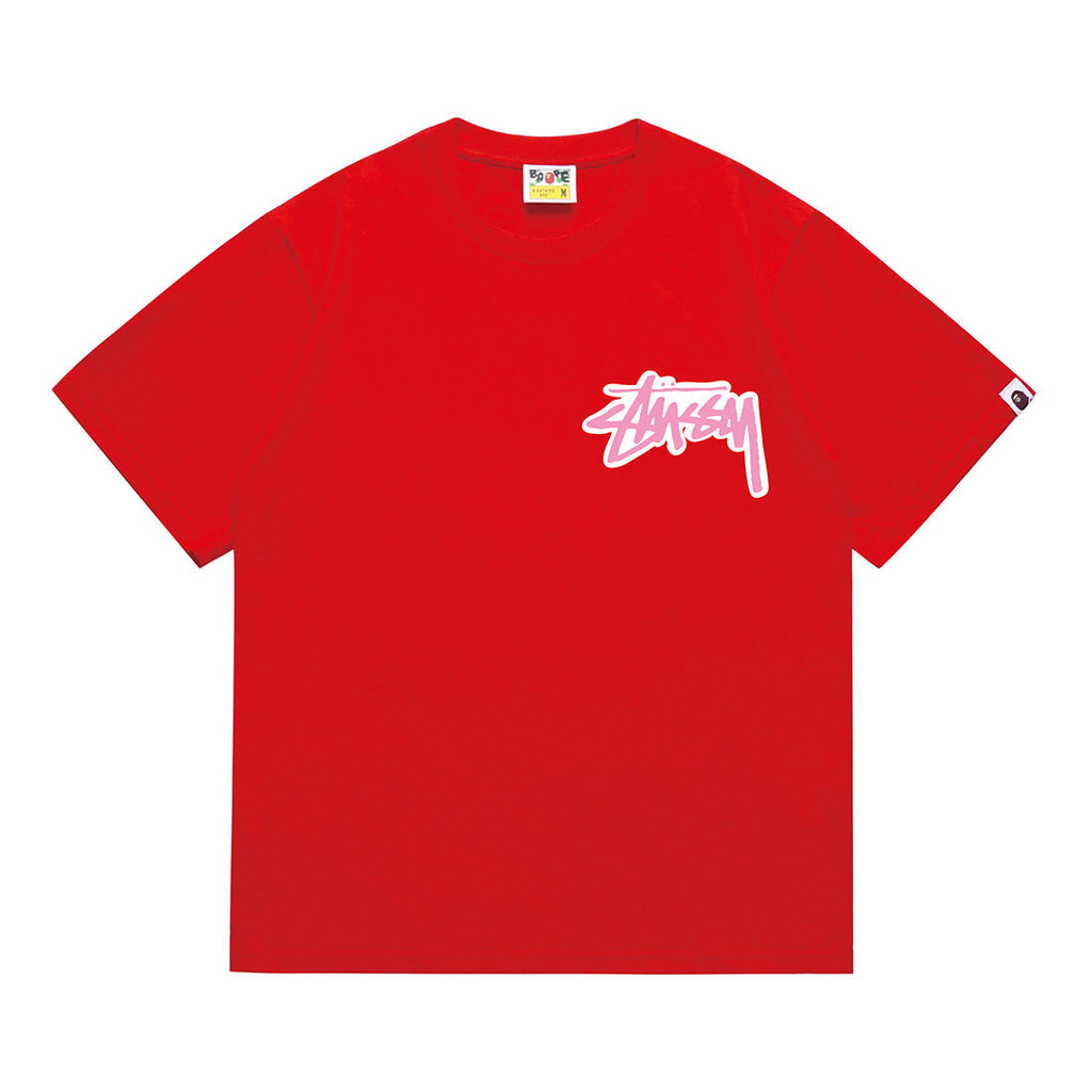 Bathing Shark and ape head print T-Shirt NextBlock