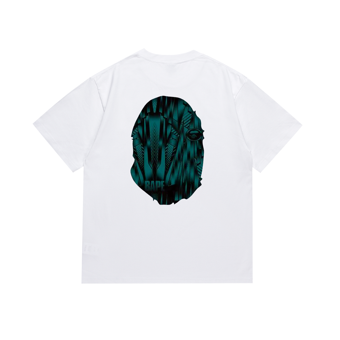 Bathing Shark and ape head print T Shirts NextBlock