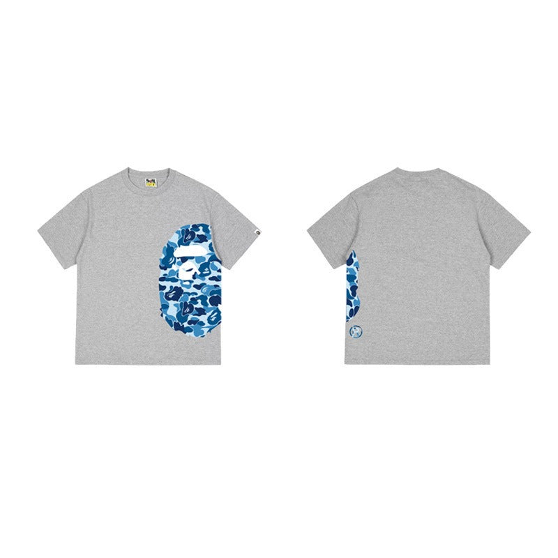 Bathing Shark and ape head print T Shirts NextBlock
