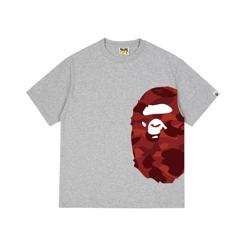 Bathing Shark and ape head print T Shirts NextBlock