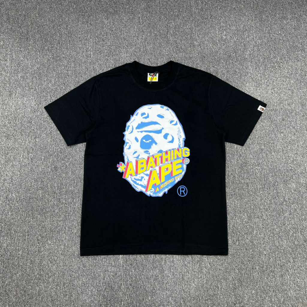 Bathing Shark and ape head print T-Shirt NextBlock