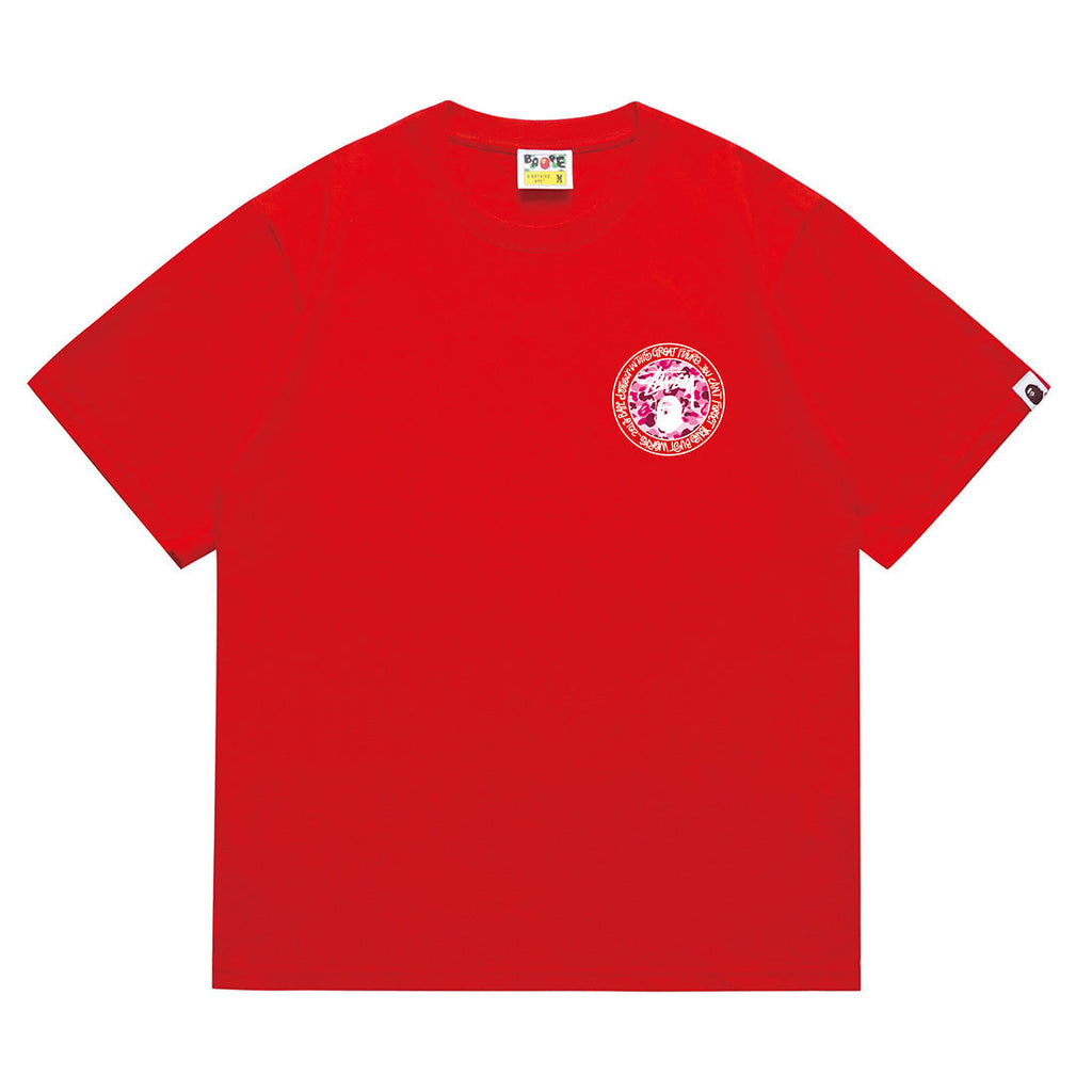 Bathing Shark and ape head print T-Shirt NextBlock