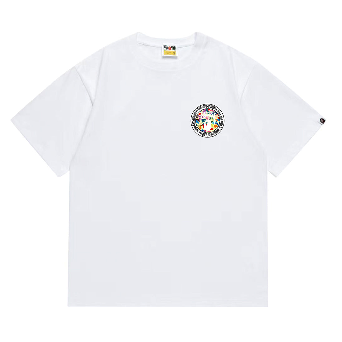 Bathing Shark and ape head print T-Shirt NextBlock