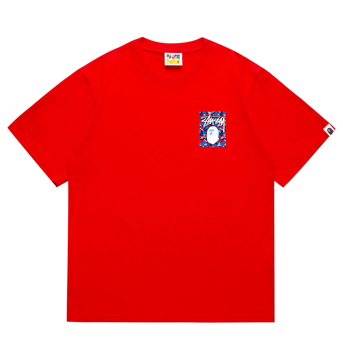 Bathing Shark and ape head print T-Shirt NextBlock