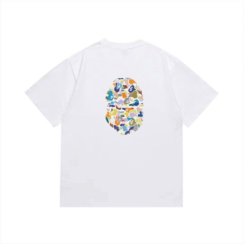 Bathing Shark and ape head print T Shirts NextBlock