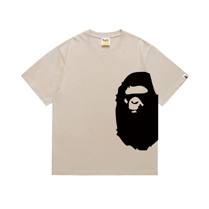 Bathing Shark and ape head print T Shirts NextBlock