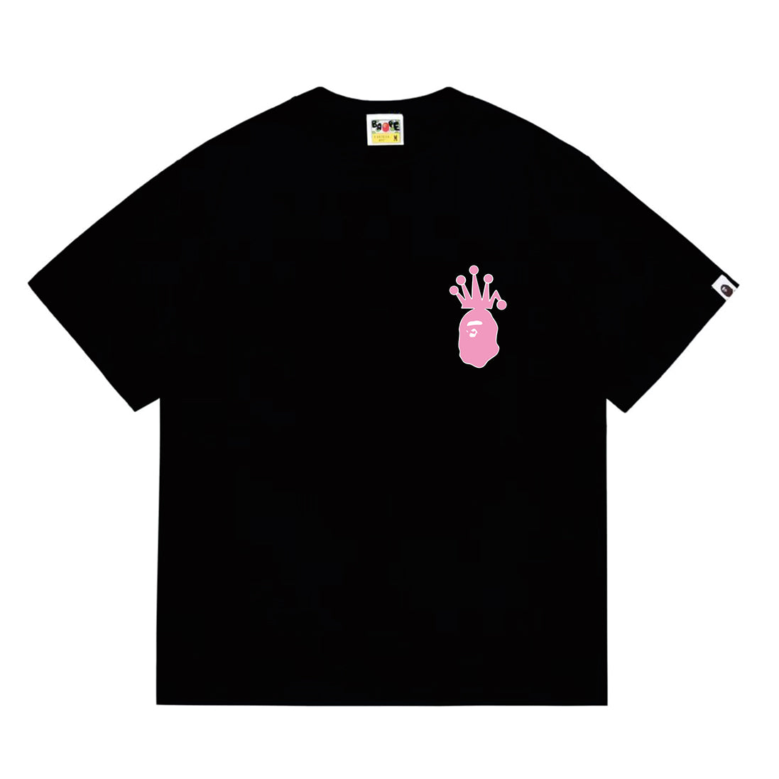 Bathing Shark and ape head print T-Shirt NextBlock