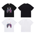Bathing Shark and ape head print T-Shirt NextBlock