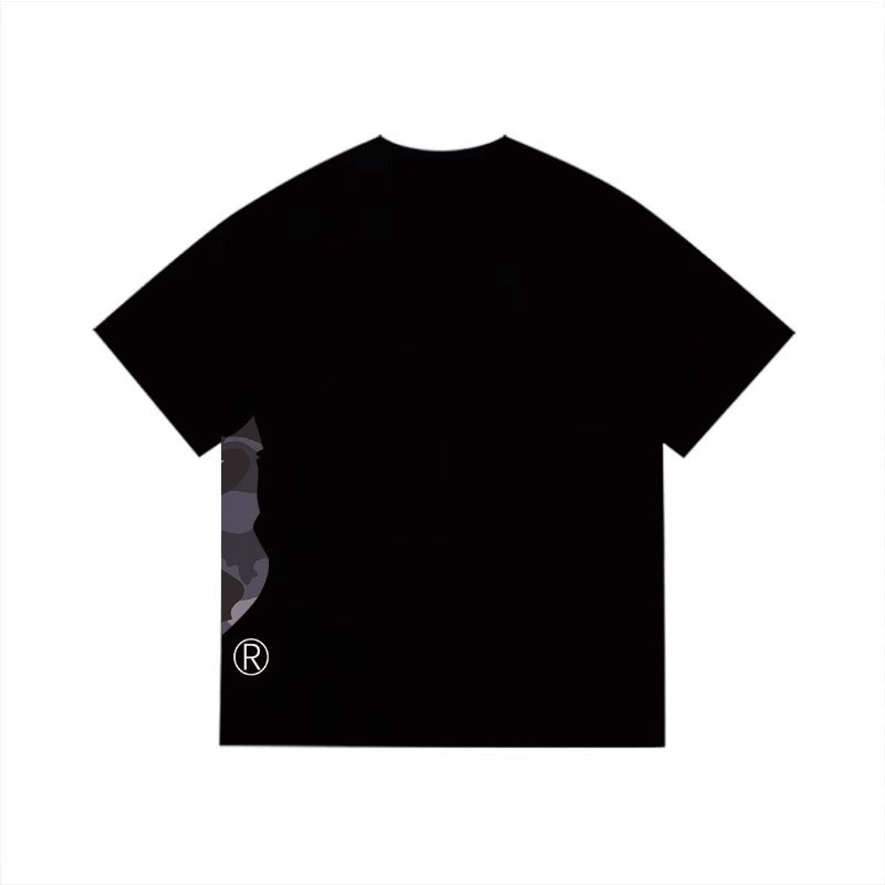 Bathing Shark and ape head print T Shirts NextBlock