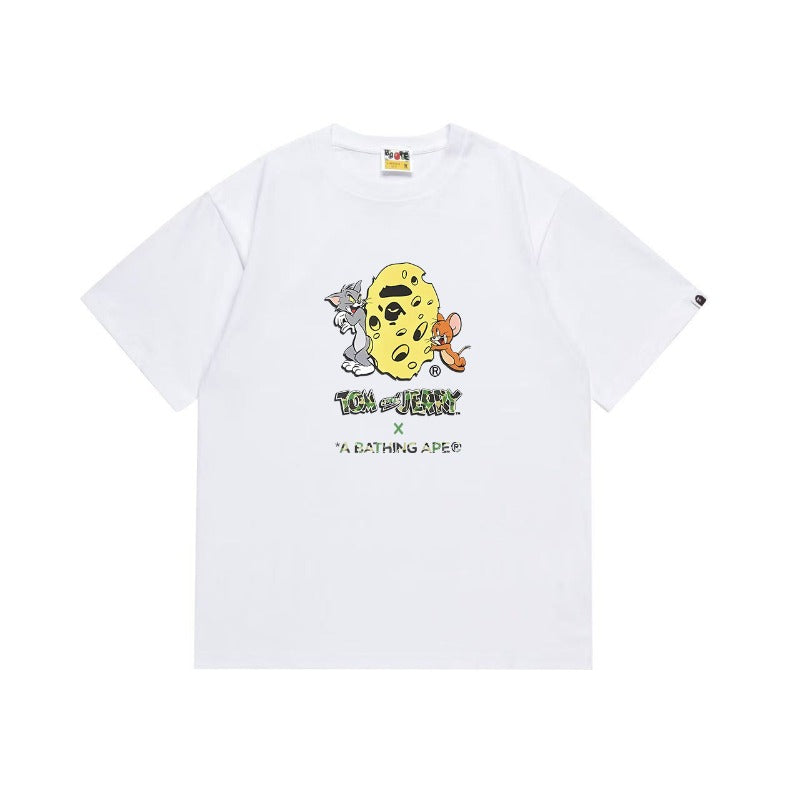 Bathing Shark and ape head print T Shirts NextBlock