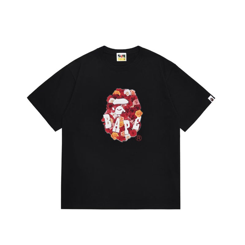 Bathing Shark and ape head print T Shirts NextBlock