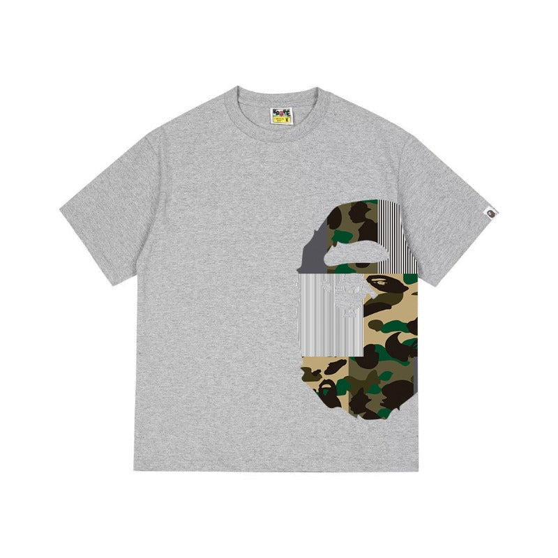 Bathing Shark and ape head print T Shirts NextBlock