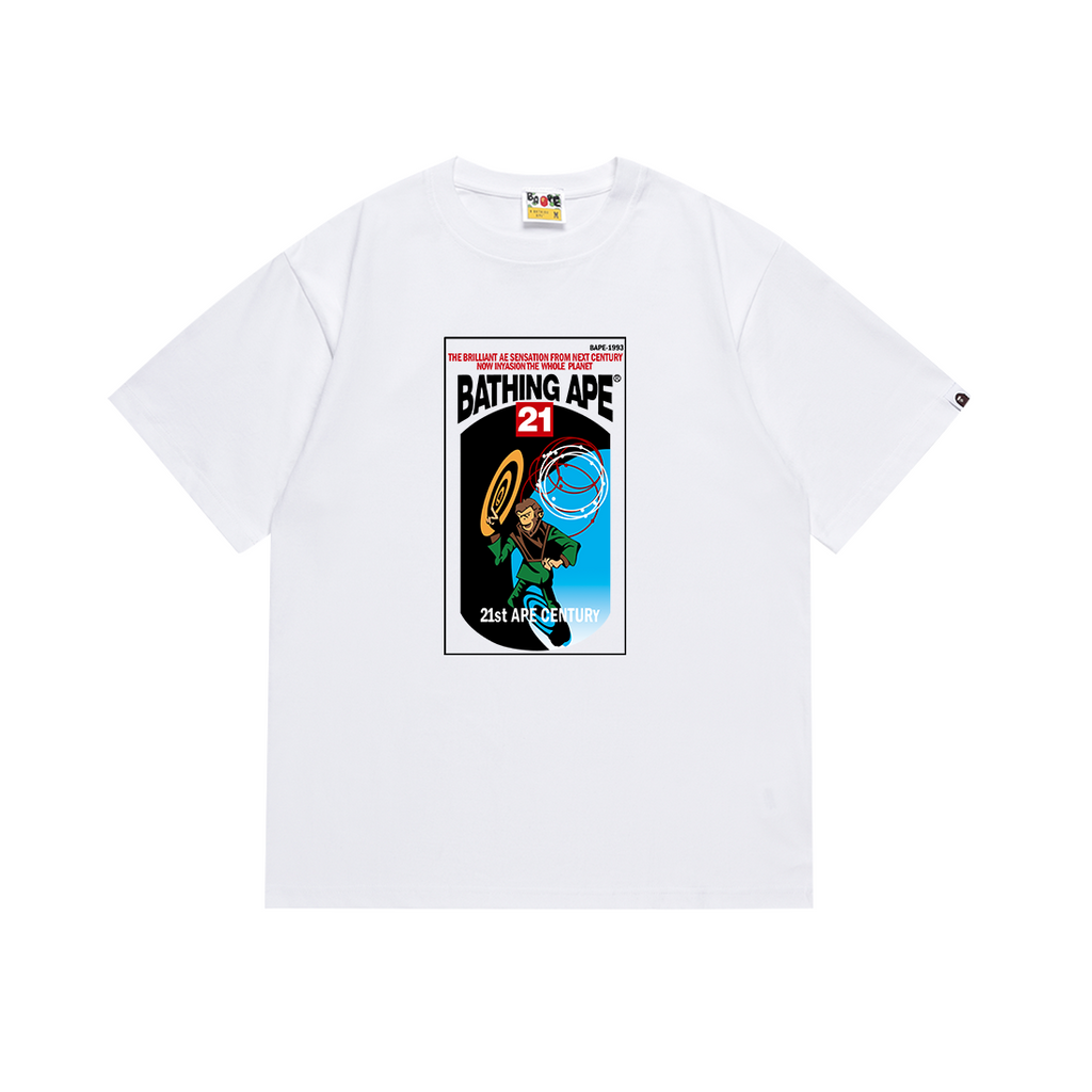 Bathing Shark and ape head print T Shirts NextBlock