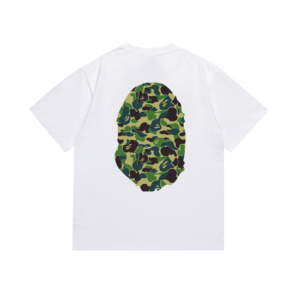 Bathing Shark and ape head print T-Shirt NextBlock