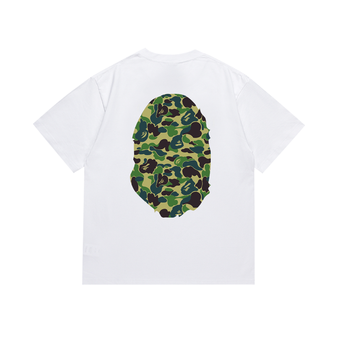 Bathing Shark and ape head print T-Shirt NextBlock