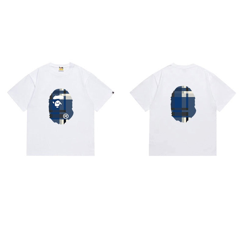 Bathing Shark and ape head print T Shirts NextBlock