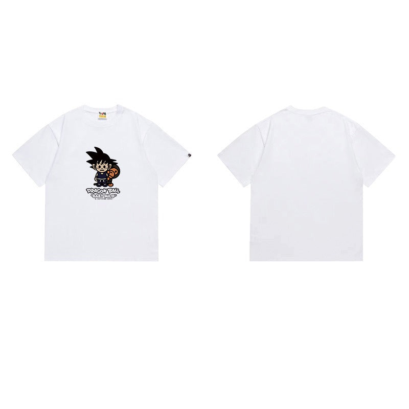 Bathing Shark and ape head print T Shirts NextBlock