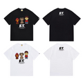 Bathing Shark and ape head print T-Shirt NextBlock