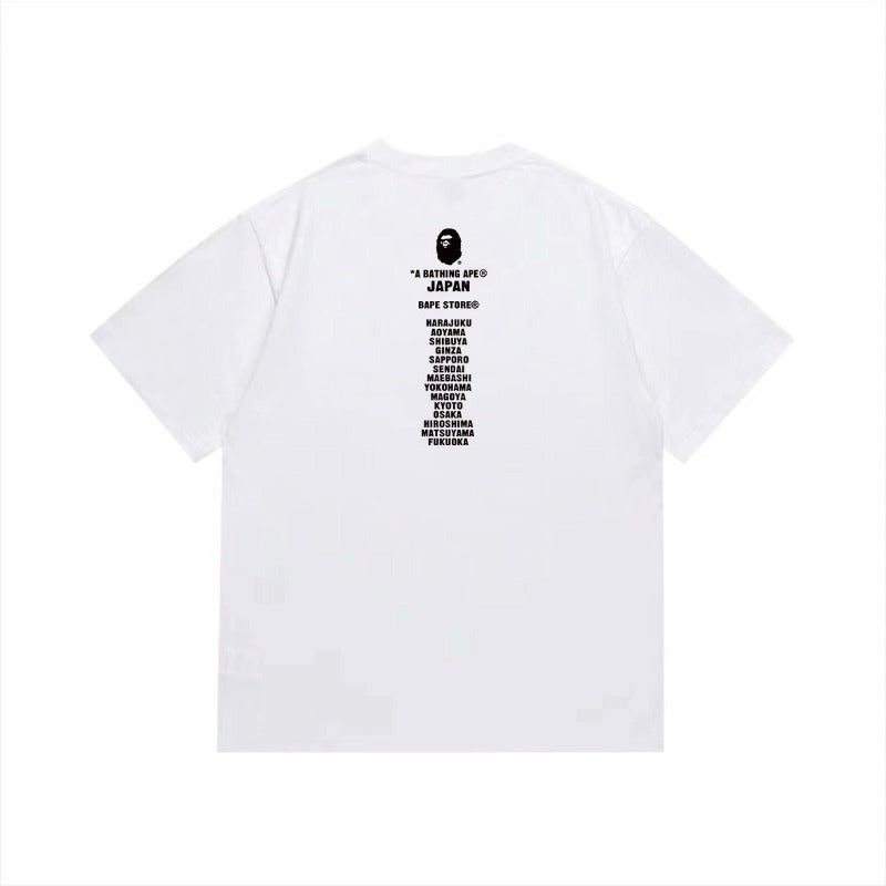 Bathing Shark and ape head print T Shirts NextBlock
