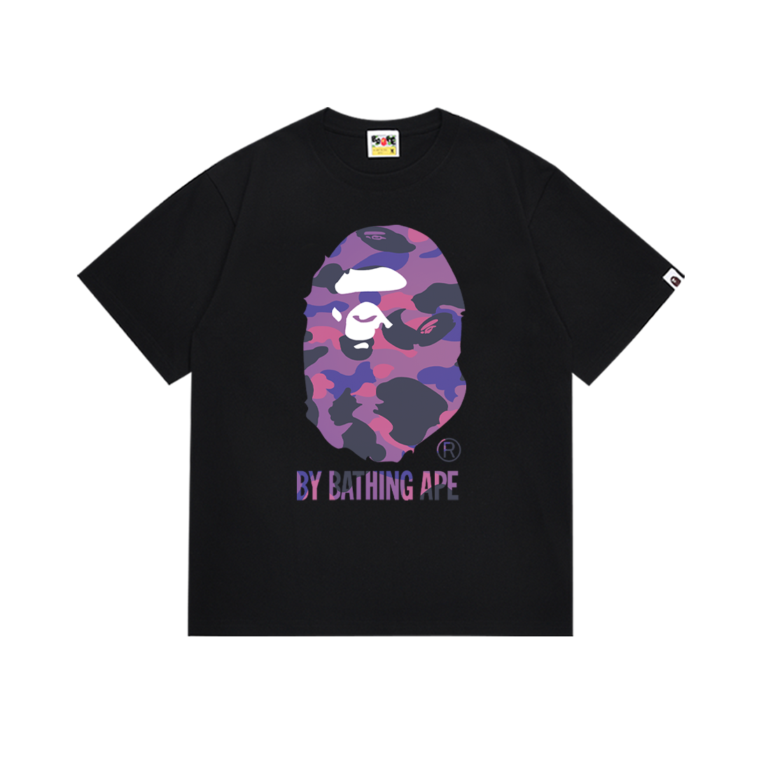 Bathing Shark and ape head print T-Shirt NextBlock