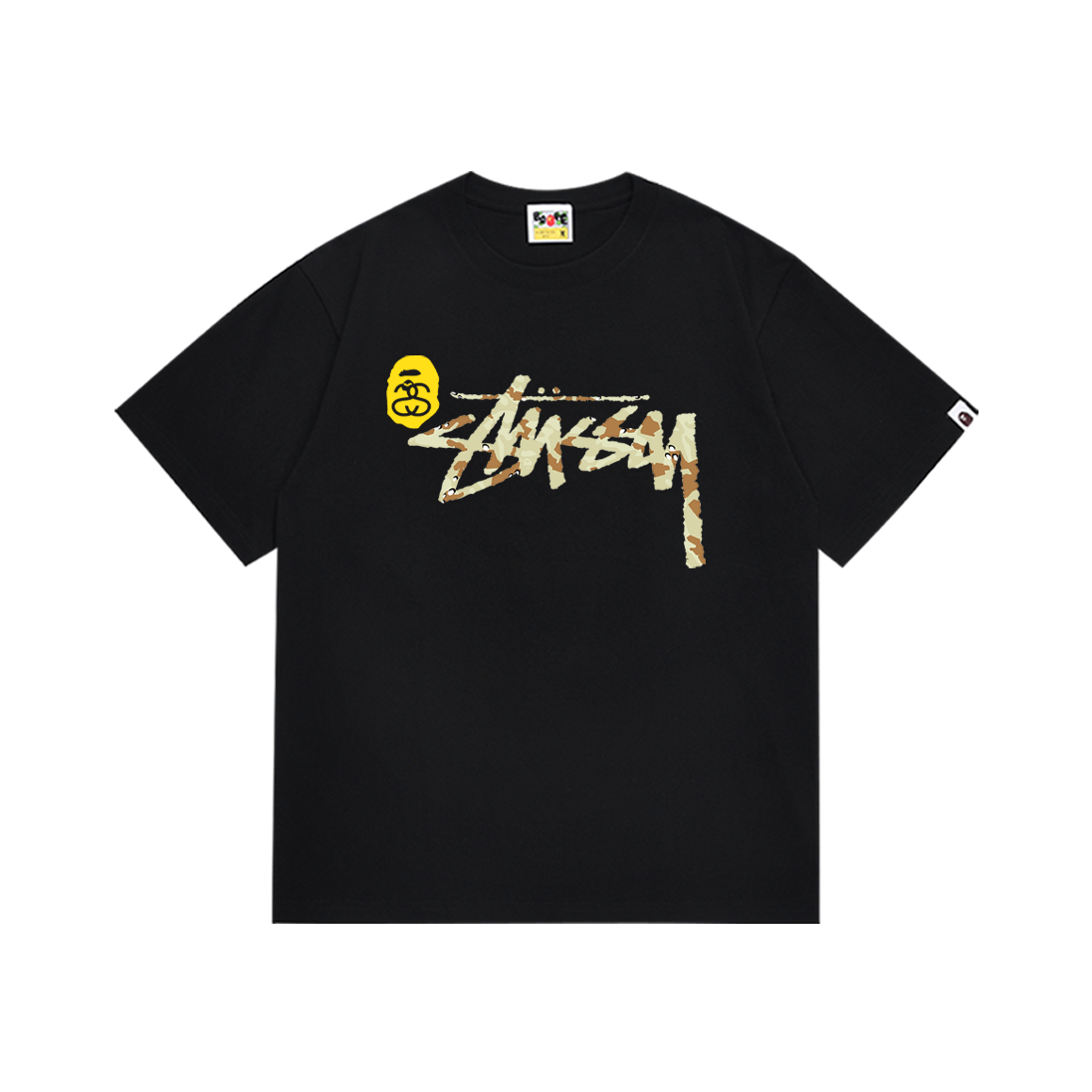 Bathing Shark and ape head print T-Shirt NextBlock