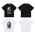 Bathing Shark and ape head print T-Shirt NextBlock