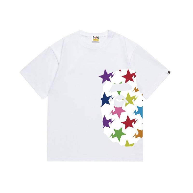 Bathing Shark and ape head print T Shirts NextBlock